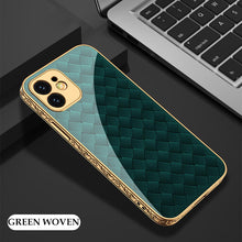 Load image into Gallery viewer, Luxury Baroque Carving Edge Plating Anti-knock Protection Tempered Glass Case For iPhone