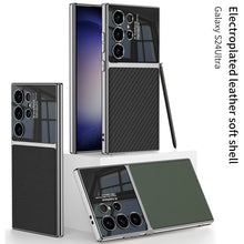 Load image into Gallery viewer, Leather Electroplated Phone Case For Samsung Galaxy S24 S23 Ultra Plus