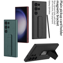 Load image into Gallery viewer, Leather Protective Phone Case With Invisible Holder For Samsung Galaxy S24 Ultra Plus