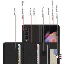 Load image into Gallery viewer, Leather Card Bag Wallet Pen Clasp All-included Cover For Samsung Z Fold 3 5G