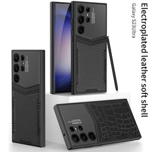Load image into Gallery viewer, Electroplated Leather Phone Case For Samsung Galaxy S23 Ultra Plus - {{ shop_name}} varyfun