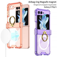 Load image into Gallery viewer, Magnetic MagSafe Airbag Ring Hinge Phone Case For Samsung Galaxy Z Flip5 Flip4 Flip3