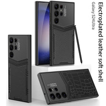 Load image into Gallery viewer, Armor Leather Protective Phone Case For Samsung Galaxy S24 S23 Ultra Plus