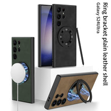 Load image into Gallery viewer, Leather Magnetic Bracket Protective Phone Case For Samsung Galaxy S24 S23 Ultra Plus
