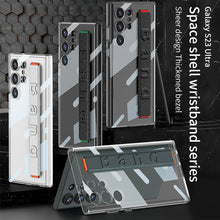 Load image into Gallery viewer, Electroplated Clear Phone Case With Luxury Wristband Holder For Samsung Galaxy S23 Ultra Plus - {{ shop_name}} varyfun