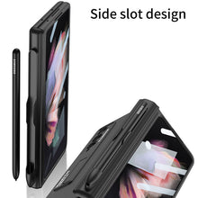 Load image into Gallery viewer, Magnetic Frame Plastic Stand Tempered Glass Screen All-included Case With Pen Slot For Samsung Galaxy Z Fold 3 5G
