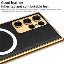 Load image into Gallery viewer, Magnetic Magsafe Leather Soft Case for Samsung Galaxy S23 Ultra Plus