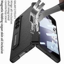 Load image into Gallery viewer, Magnetic Hinge Invisible Bracket All-included Protective Leather Phone Case For Samsung Galaxy Z Fold 5/4/3 - mycasety2023 Mycasety