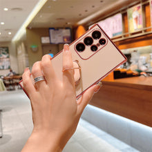 Load image into Gallery viewer, Luxury Electroplating Stand Ring Holder Phone Case With Finger Ring For Samsung Galaxy S23 S22 S21 Ultra Plus
