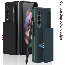 Load image into Gallery viewer, Leather Card Bag Wallet Pen Clasp All-included Cover For Samsung Z Fold 3 5G