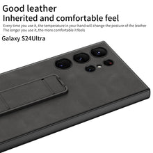 Load image into Gallery viewer, Frosted Leather Protective Phone Case With Invisible Holder For Samsung Galaxy S24 S23 Ultra Plus
