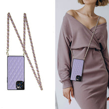 Load image into Gallery viewer, 2021 Luxury Brand Diamond Chain Diagonal Protective Case For iPhone