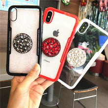 Load image into Gallery viewer, Diamond Airbag Bracket Phone Case For iPhone