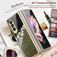 Load image into Gallery viewer, Python Leopard Print Tempered Glass Case for Samsung Galaxy Z Fold 3 5G