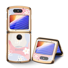 Load image into Gallery viewer, Luxury Plating Fold Case Plexiglass Pattern Shockproof Edge Cover For Motorola Moto Razr 5G