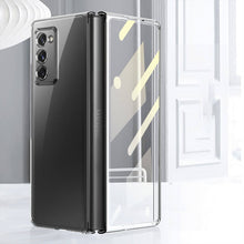 Load image into Gallery viewer, Leather Tempered Glass Case For Samsung Galaxy Z Fold 2 Luxury Carbon Fiber Plating Cover With Screen