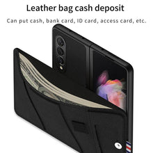Load image into Gallery viewer, Leather Card Bag Wallet Pen Clasp All-included Cover For Samsung Z Fold 3 5G