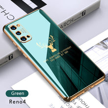 Load image into Gallery viewer, 2021 Luxury Deer Pattern Camera All-inclusive Electroplating Process Case For OPPO Reno 4 3 Pro R17 Pro Find X