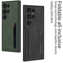 Load image into Gallery viewer, Frosted Leather Phone Case With Card Holder For Samsung Galaxy S24 Ultra Plus