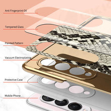 Load image into Gallery viewer, Python Leopard Print Tempered Glass Case for Samsung Galaxy Z Fold 3 5G