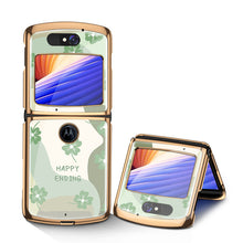 Load image into Gallery viewer, Luxury Plating Fold Case Plexiglass Pattern Shockproof Edge Cover For Motorola Moto Razr 5G