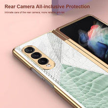 Load image into Gallery viewer, Python Leopard Print Tempered Glass Case for Samsung Galaxy Z Fold 3 5G