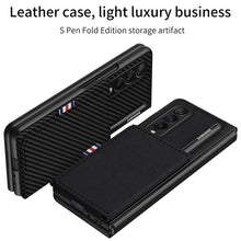 Load image into Gallery viewer, Leather Card Bag Wallet Pen Clasp All-included Cover For Samsung Z Fold 3 5G