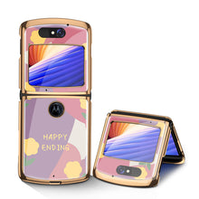 Load image into Gallery viewer, Luxury Plating Fold Case Plexiglass Pattern Shockproof Edge Cover For Motorola Moto Razr 5G