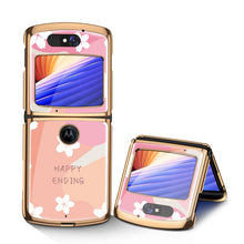Load image into Gallery viewer, Luxury Plating Fold Case Plexiglass Pattern Shockproof Edge Cover For Motorola Moto Razr 5G
