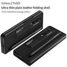 Load image into Gallery viewer, Luxury Leather Cover With Pen Slot Holder For Samsung Galaxy Z Fold 3 5G
