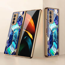 Load image into Gallery viewer, Luxury Plating Glass Case Anti-knock Protective Hard Edge Cover For Samsung Galaxy Z Fold 2 5G