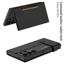 Load image into Gallery viewer, Leather All-inclusive Cover Card Holder Phone Case With Invisible Bracket For Samsung Galaxy S24 S23 Ultra Plus