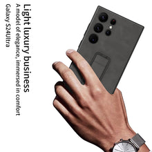 Load image into Gallery viewer, Frosted Leather Protective Phone Case With Invisible Holder For Samsung Galaxy S24 S23 Ultra Plus