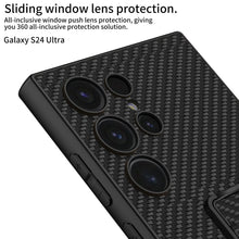 Load image into Gallery viewer, Leather Protective Phone Case With Invisible Holder For Samsung Galaxy S24 Ultra Plus