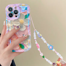 Load image into Gallery viewer, 3D Colorful Oil Painting Exquisite Flower Graffiti Case For iPhone With Bracelet - mycasety2023 Mycasety