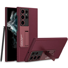 Load image into Gallery viewer, Ultra-Thin Leather Case for Samsung Galaxy S23 S23 Plus S23 Ultra With Kickstand