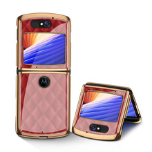 Load image into Gallery viewer, Luxury Plating Fold Case Plexiglass Pattern Shockproof Edge Cover For Motorola Moto Razr 5G