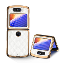 Load image into Gallery viewer, Luxury Plating Fold Case Plexiglass Pattern Shockproof Edge Cover For Motorola Moto Razr 5G