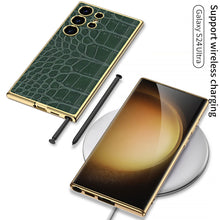 Load image into Gallery viewer, Luxury Leather Electroplated Protective Phone Case For Samsung Galaxy S24 S23 Ultra Plus