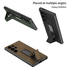 Load image into Gallery viewer, Frosted Leather Protective Phone Case With Invisible Holder For Samsung Galaxy S24 S23 Ultra Plus