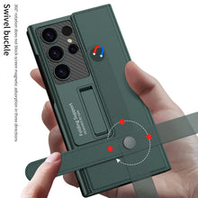 Load image into Gallery viewer, Leather All-inclusive Cover Card Holder Phone Case With Invisible Bracket For Samsung Galaxy S24 S23 Ultra Plus