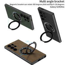 Load image into Gallery viewer, Leather Magnetic Bracket Protective Phone Case For Samsung Galaxy S24 S23 Ultra Plus