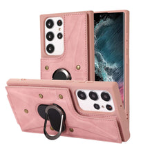 Load image into Gallery viewer, Luxurious Leather Card Holder Magnetic Bracket Anti-fall Protective Phone Case For Samsung Galaxy