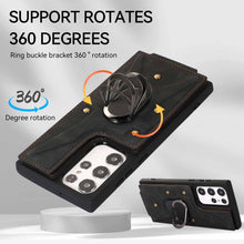 Load image into Gallery viewer, Luxurious Leather Card Holder Magnetic Bracket Anti-fall Protective Phone Case For Samsung Galaxy
