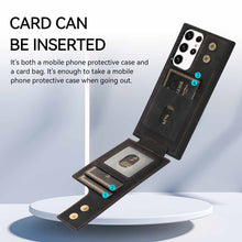 Load image into Gallery viewer, Luxurious Leather Card Holder Magnetic Bracket Anti-fall Protective Phone Case For Samsung Galaxy