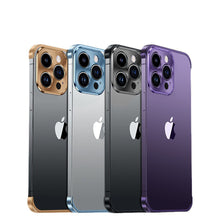 Load image into Gallery viewer, Metal Corner Pad True Frameless Anti-Fall Phone Case For iPhone