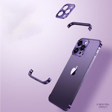 Load image into Gallery viewer, Metal Corner Pad True Frameless Anti-Fall Phone Case For iPhone