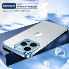 Load image into Gallery viewer, Metal Corner Pad True Frameless Anti-Fall Phone Case For iPhone