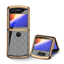 Load image into Gallery viewer, Luxury Plating Fold Case Plexiglass Pattern Shockproof Edge Cover For Motorola Moto Razr 5G