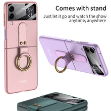 Load image into Gallery viewer, Original Back Screen Glass Matte Hard Cover With Finger-Ring And Lanyard For Samsung Z Flip3 Flip4 Flip5